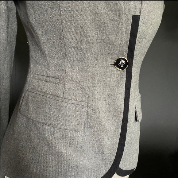 Gray Blazer with Black Trim - Picture 2 of 8